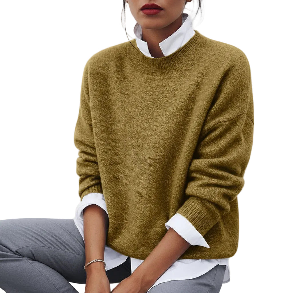 ELODIE Knit O-Neck Sweater