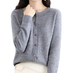 LEONIE Wool Open Knit Cardigan