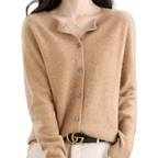 LEONIE Wool Open Knit Cardigan