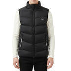 JAMES, Cotton Padded Sleek Fit Vest Mandarin Collar