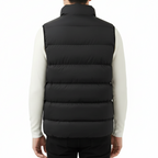 JAMES, Cotton Padded Sleek Fit Vest Mandarin Collar