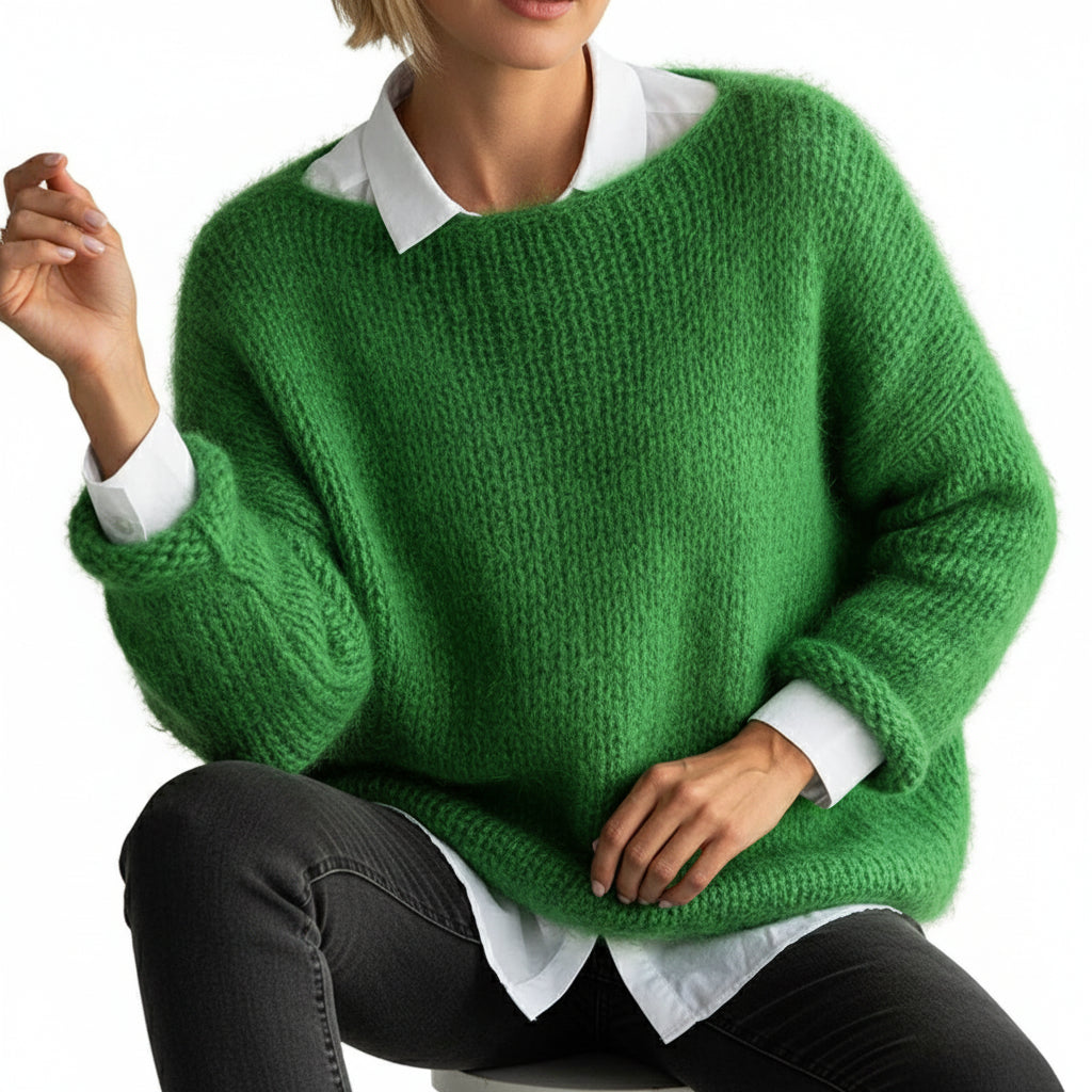 ARIA Heavy Knit O-Neck Sweater
