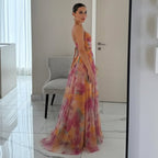 NORA Patterned Sleeveless Maxi Dress