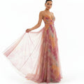 NORA Patterned Sleeveless Maxi Dress