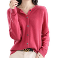 LEONIE Wool Open Knit Cardigan