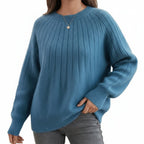 EMMA, Mock Neck Knit Pullover Cotton Acrylic