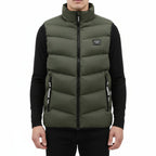 JAMES, Cotton Padded Sleek Fit Vest Mandarin Collar