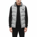 JAMES, Cotton Padded Sleek Fit Vest Mandarin Collar