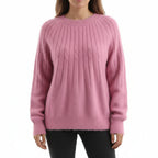 EMMA, Mock Neck Knit Pullover Cotton Acrylic