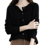 LEONIE Wool Open Knit Cardigan