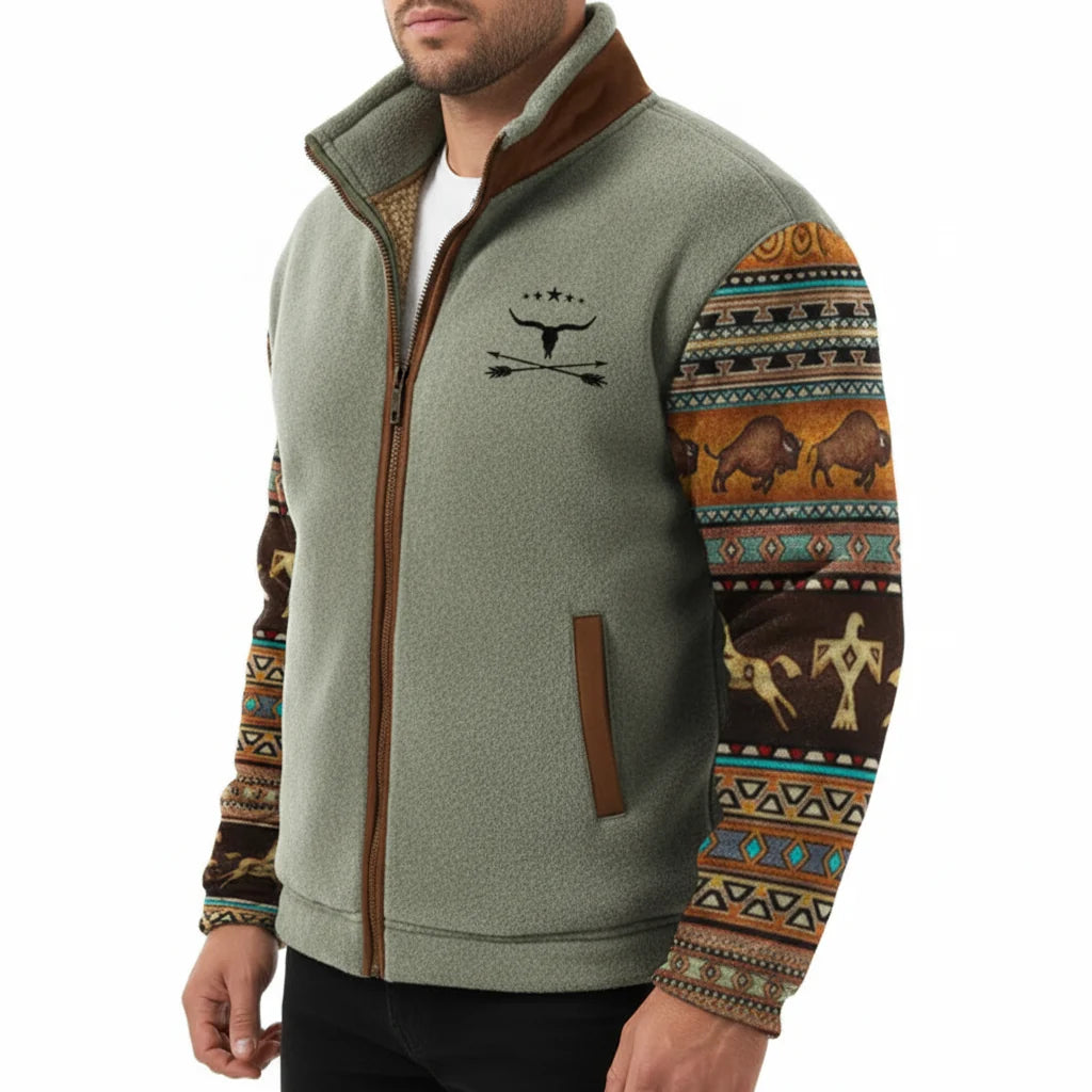 RYAN Patterned Fleece Jacket