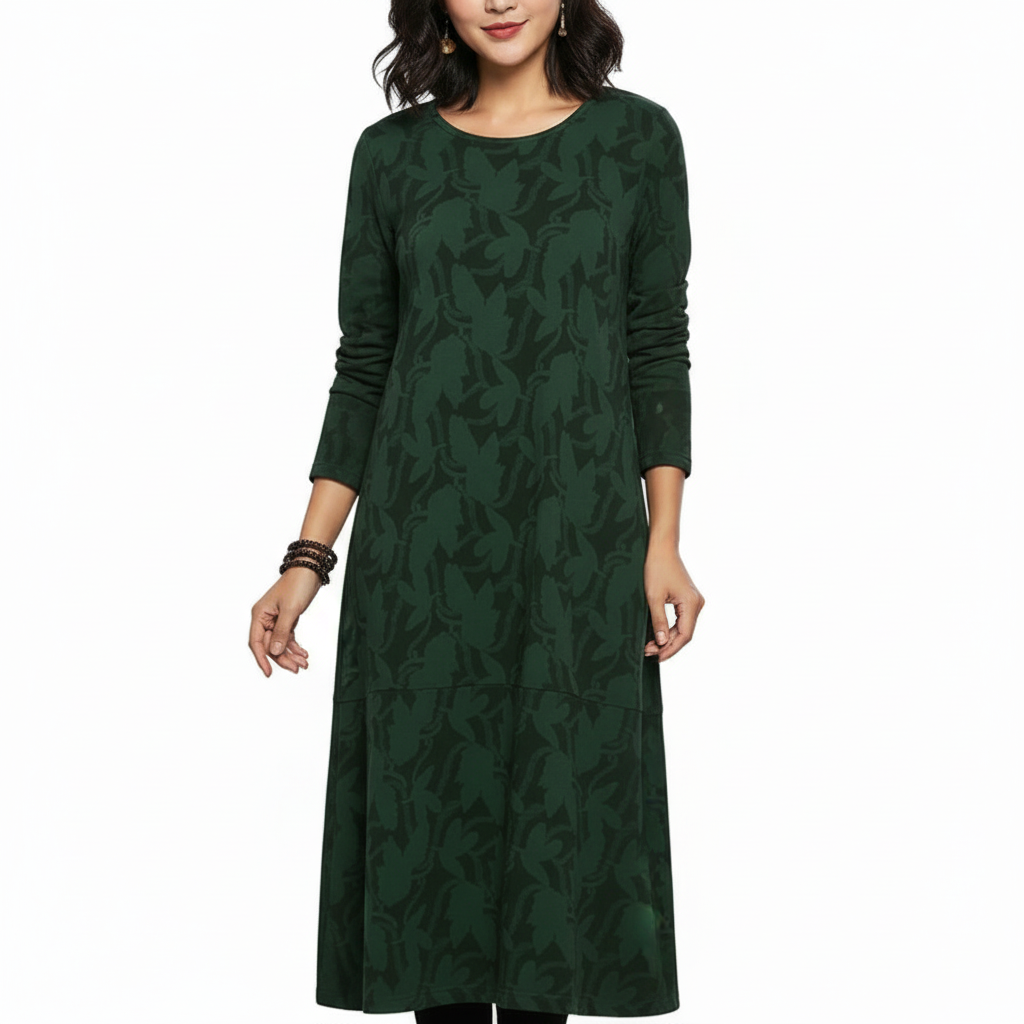 AMBRE Patterned Midi Dress