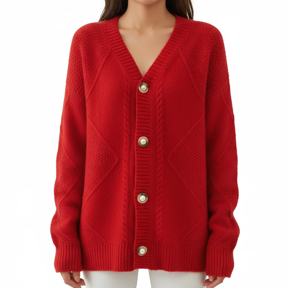 GABRIELLA Button Knit Cardigan
