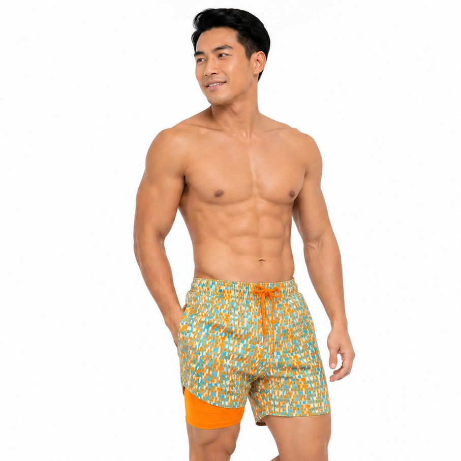 THEO Relaxed Swim Cotton Shorts