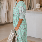 SERENA V-Neck A-Line Maxi Dress