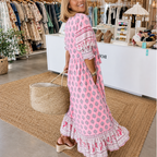 SERENA V-Neck A-Line Maxi Dress