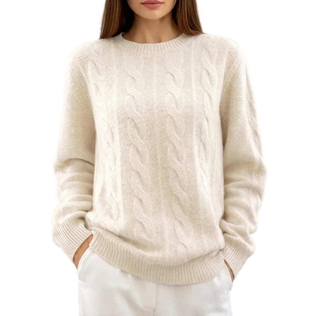 LENA Sleek Fit Crew Neck Sweater