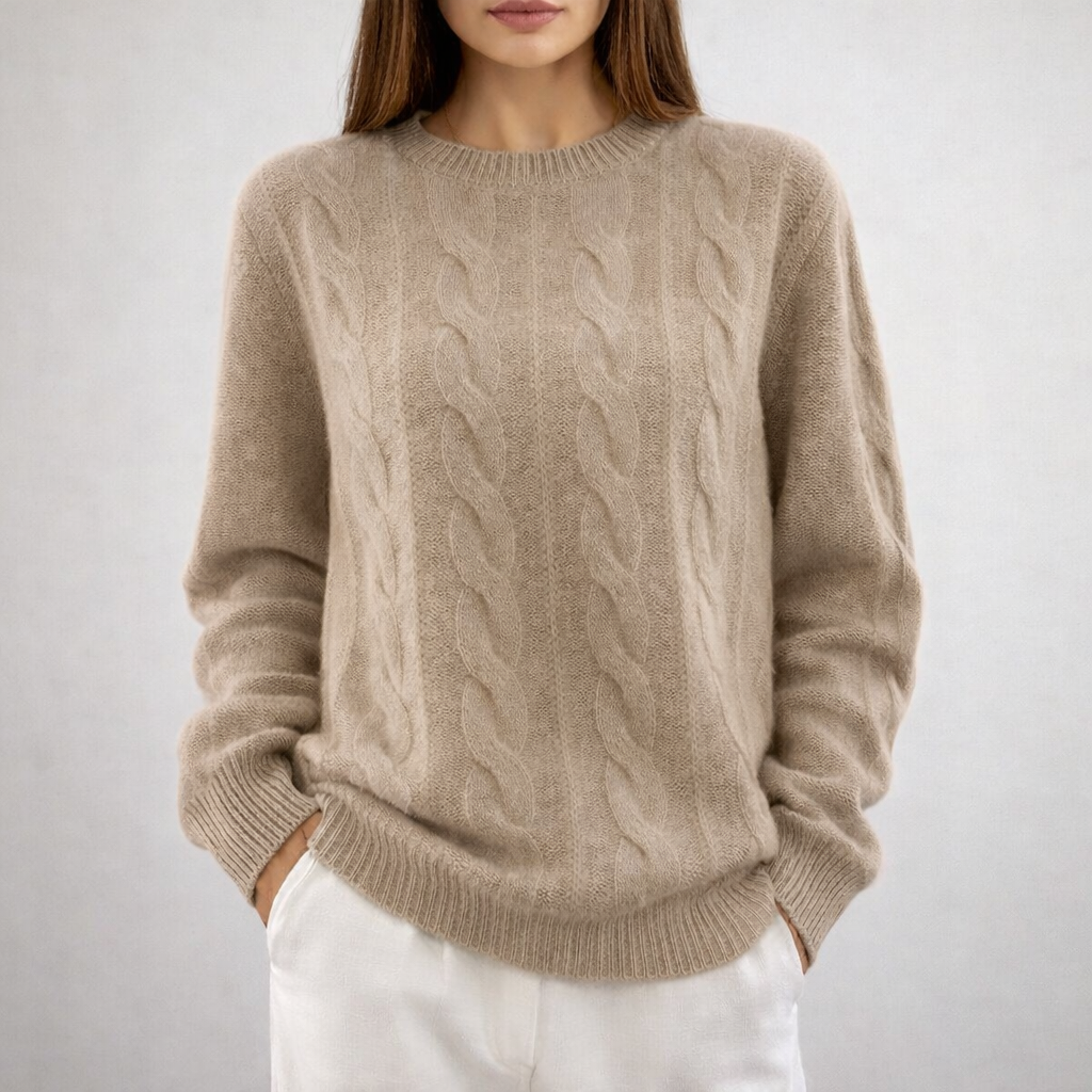 LENA Sleek Fit Crew Neck Sweater