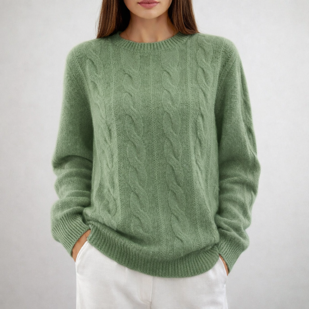 LENA Sleek Fit Crew Neck Sweater