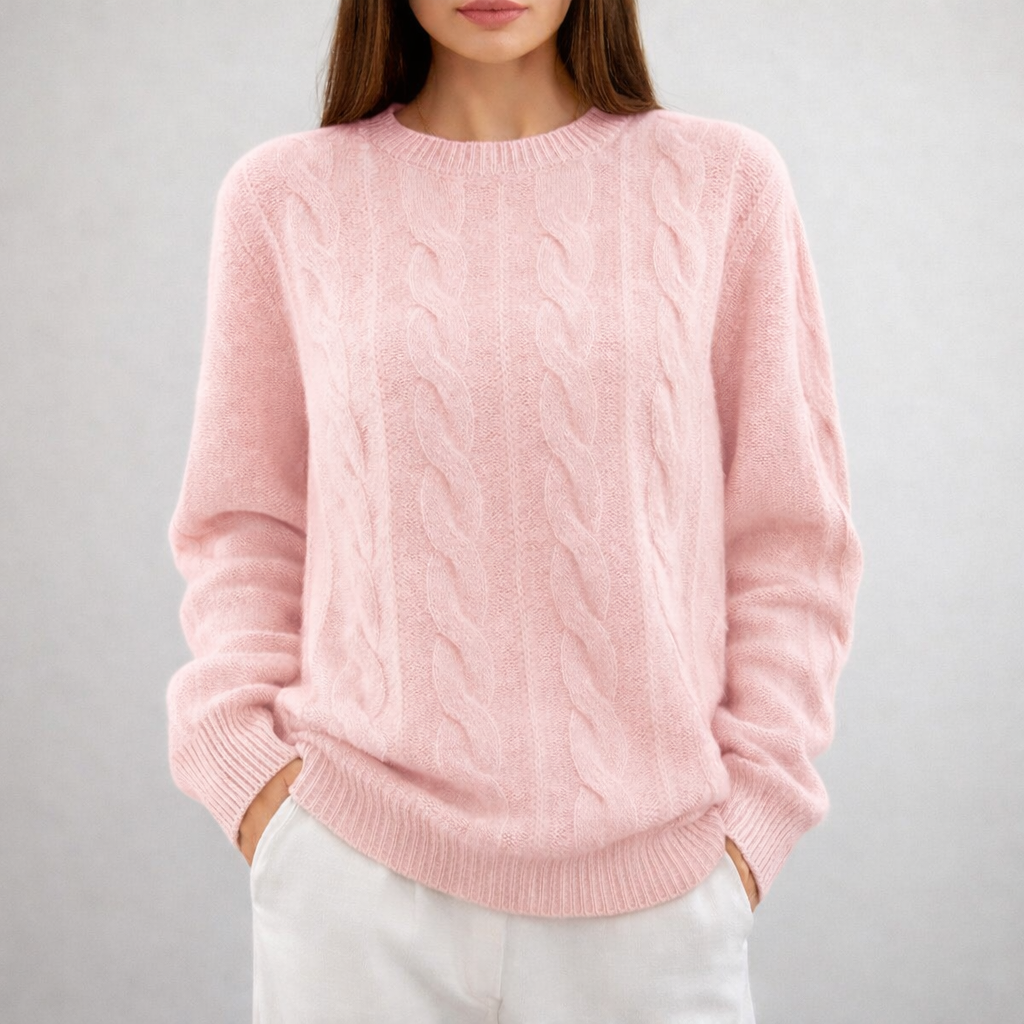 LENA Sleek Fit Crew Neck Sweater