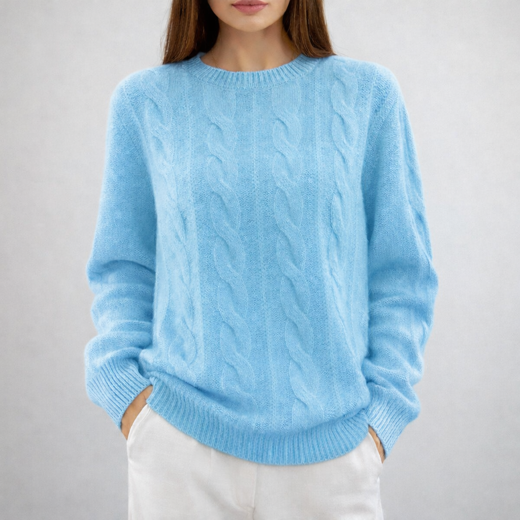 LENA Sleek Fit Crew Neck Sweater