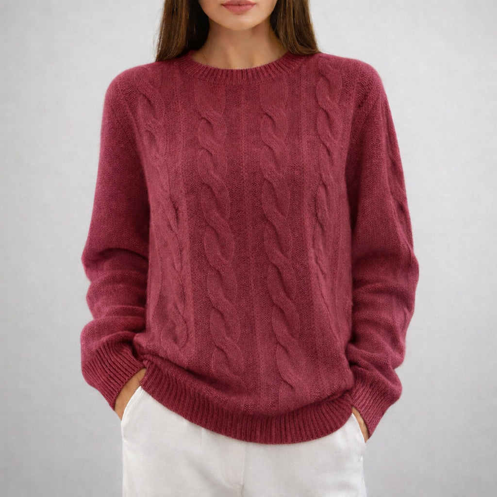 LENA Sleek Fit Crew Neck Sweater