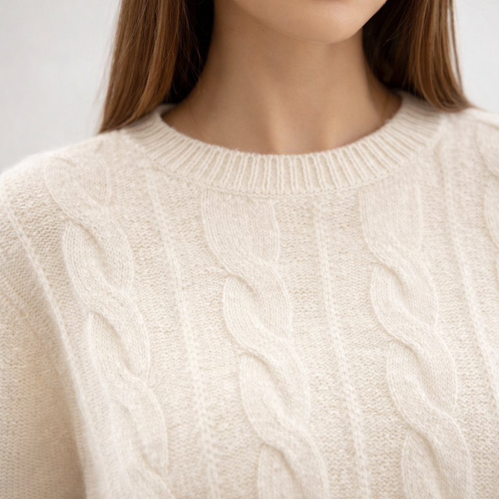 LENA Sleek Fit Crew Neck Sweater