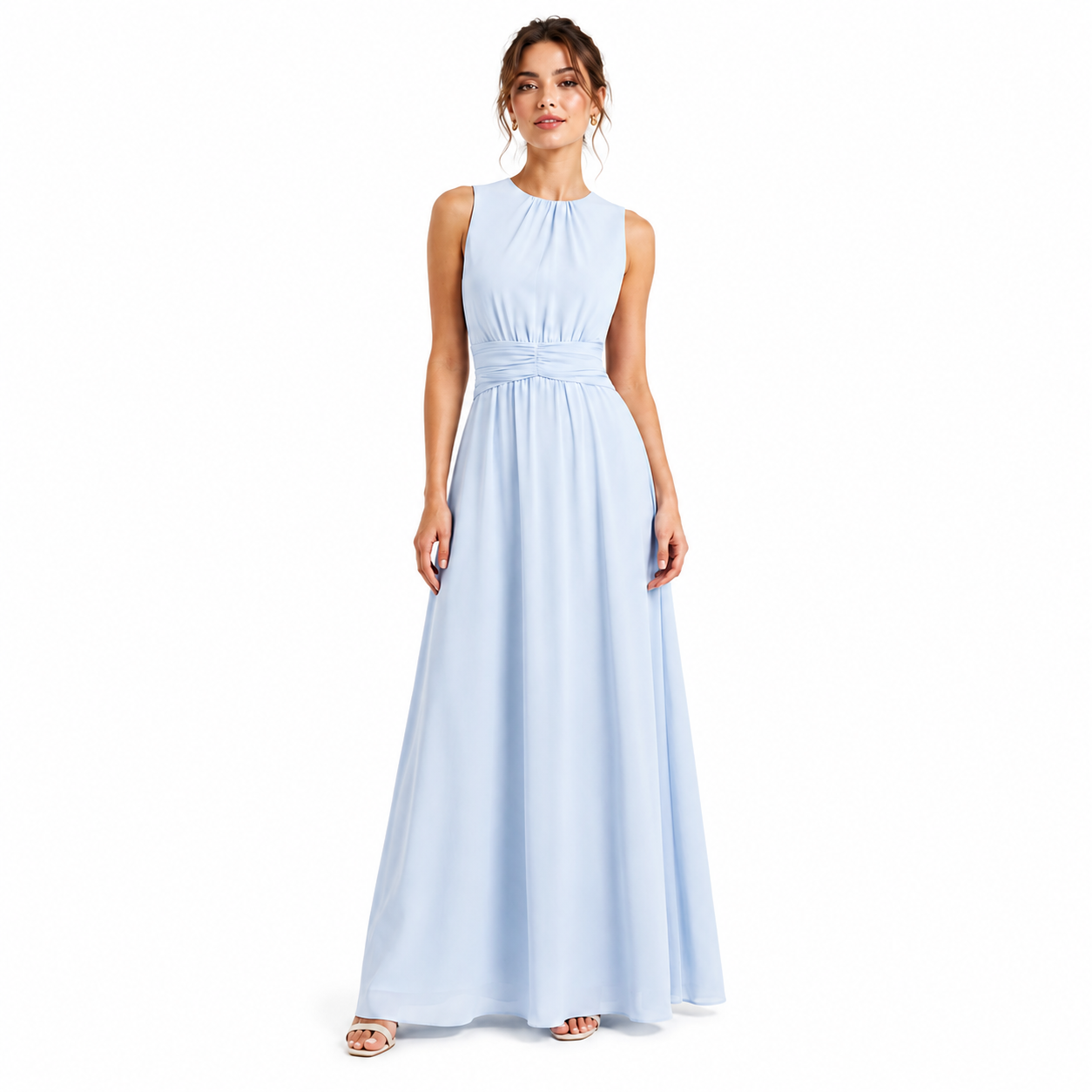 MILA Chiffon Sleeveless Maxi Dress