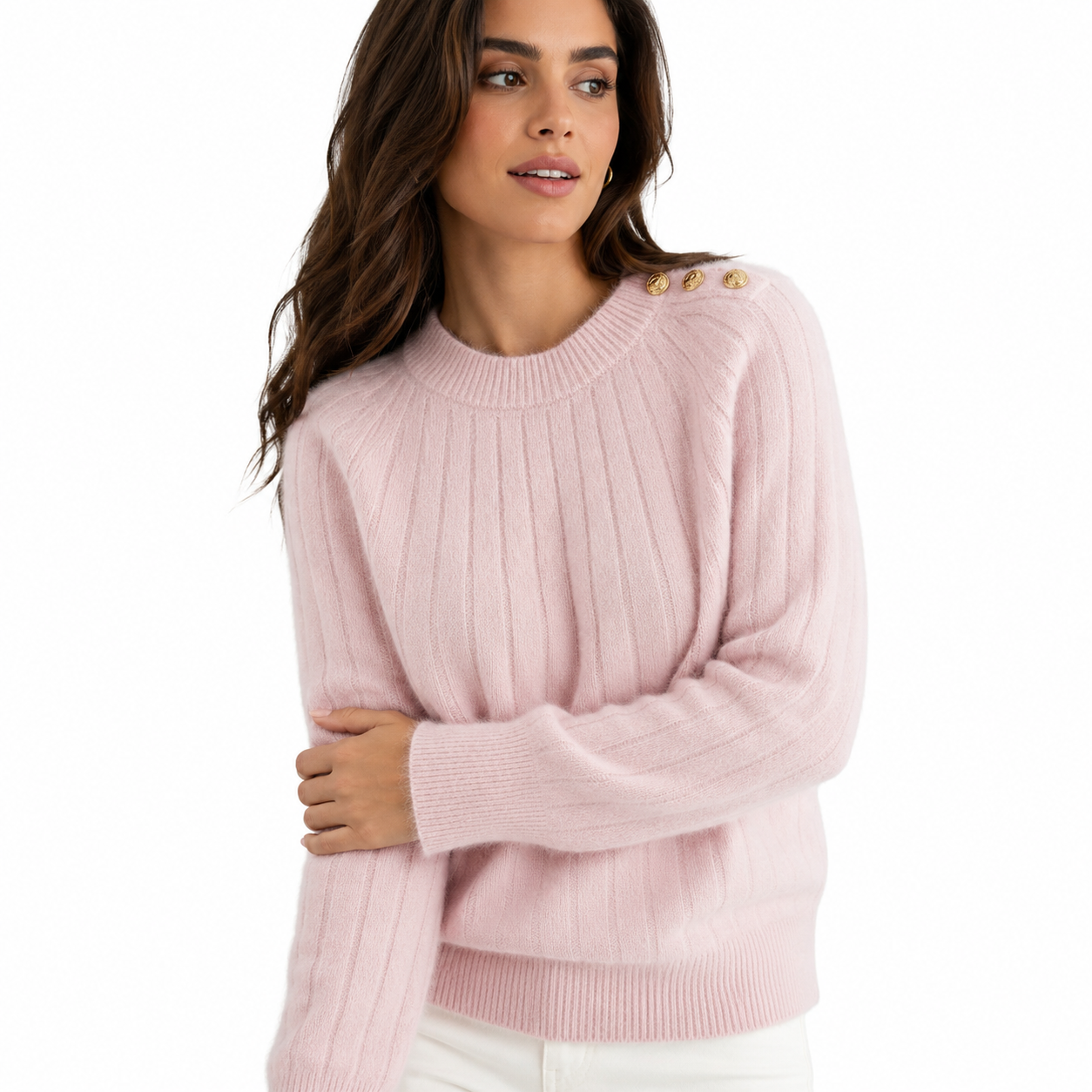 ALYSSA Cashmere Blend Knit Sweater