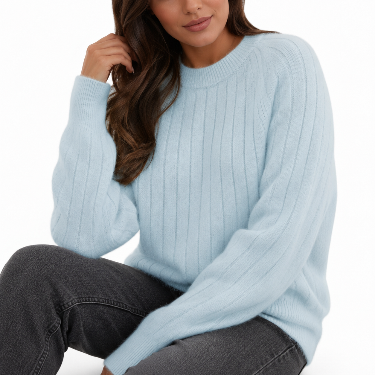 ALYSSA Cashmere Blend Knit Sweater