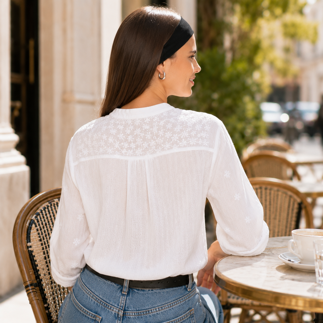 LOUISE Lace V-Neck Blouse