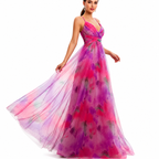 NORA Patterned Sleeveless Maxi Dress