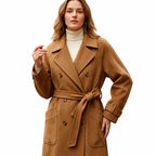VERA Lace Up V-Neck Coat