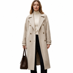 VERA Lace Up V-Neck Coat