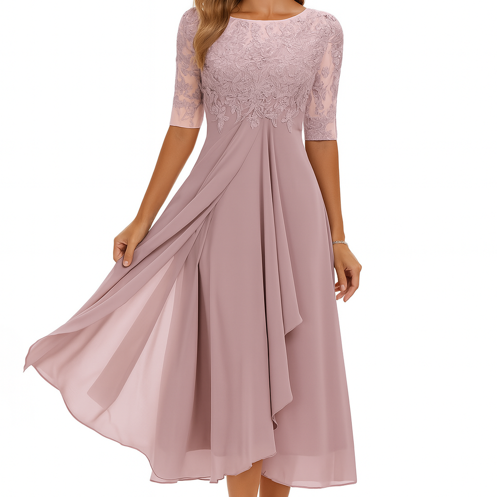 LILIA Patterned Midi Dress