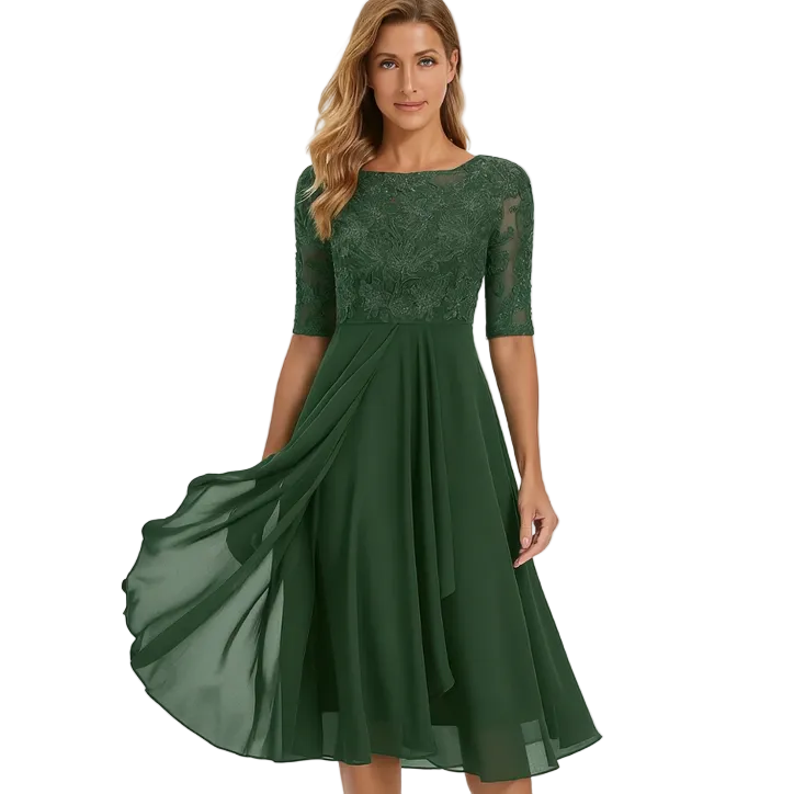 LILIA Patterned Midi Dress