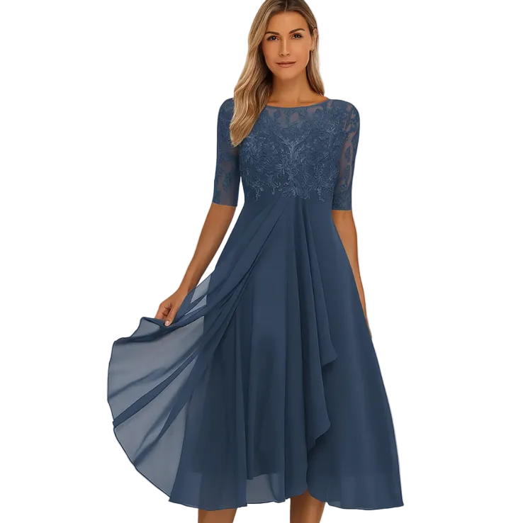 LILIA Patterned Midi Dress