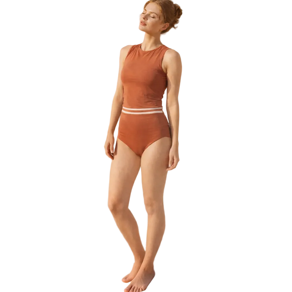 MAYA Solid One Piece Swimsuit
