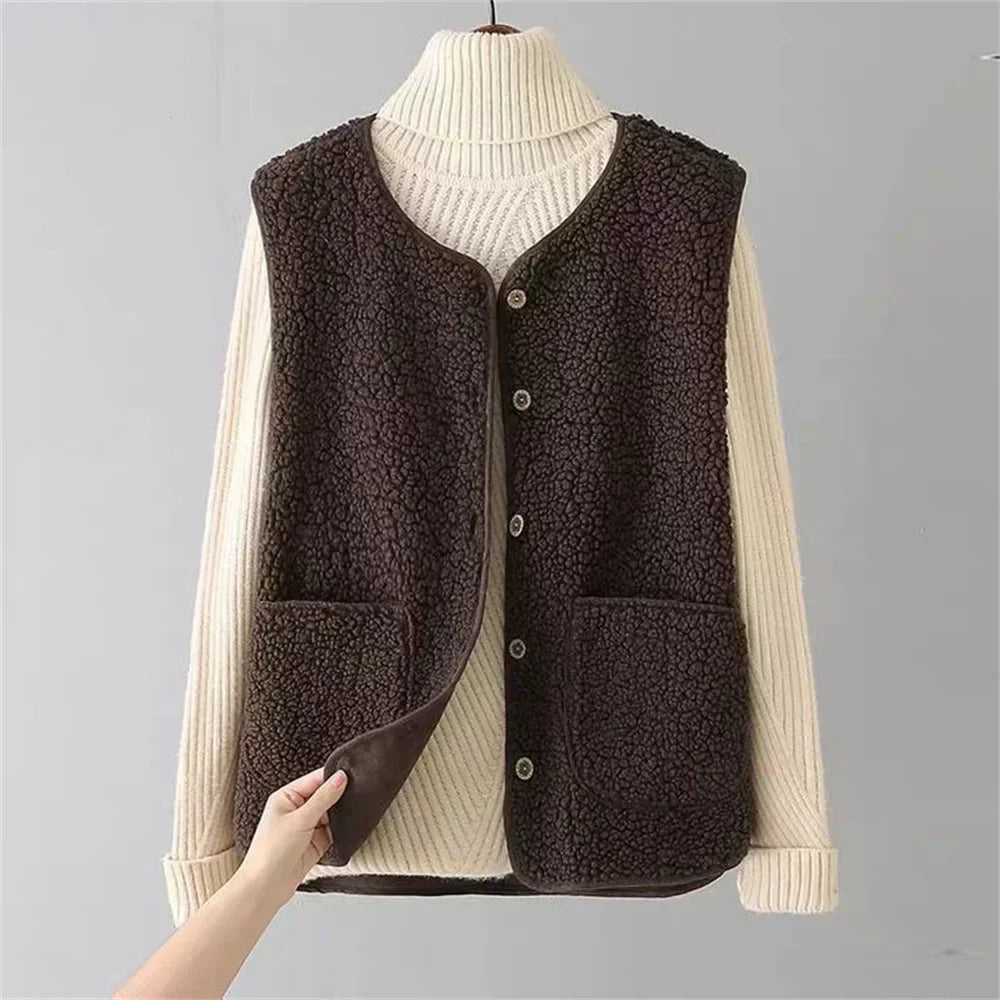 ISLA Sleeveless Wool Vest Coat