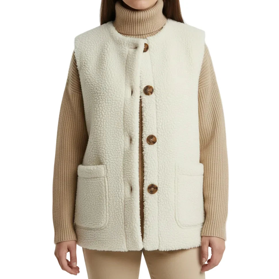ISLA Sleeveless Wool Vest Coat
