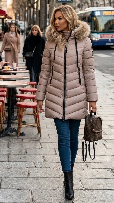 SOPHIE Hooded Padded Zip Coat