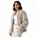 AMELIA Faux Fur Zipper Jacket