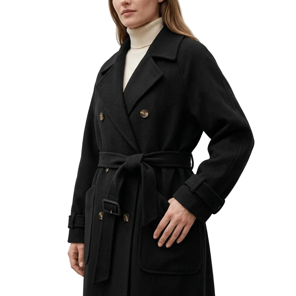 VERA Lace Up V-Neck Coat