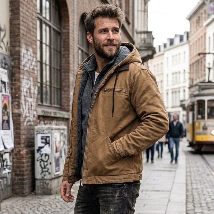 ARCHIE Cotton Blend Bomber Jacket