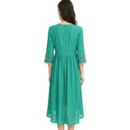 LYDIA Embroidered Midi Dress