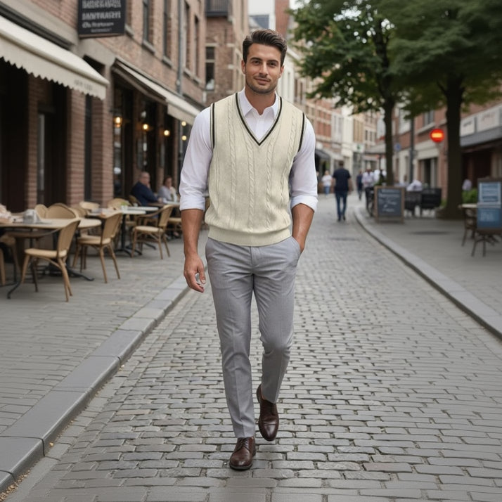 ARLEN V-Neck Knit Sweater Vest
