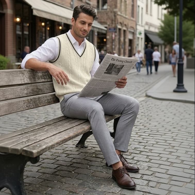 ARLEN V-Neck Knit Sweater Vest
