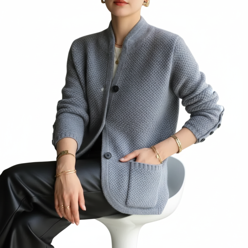 VIRGINIA Wool Button Cardigan