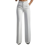 LUNA High-Waisted Straight-Cut Trousers