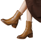 CAROLINE Leather Ankle Boots